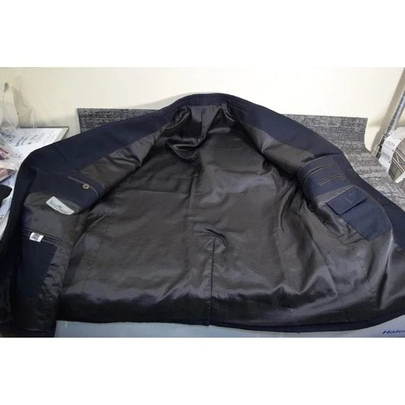 TravelSmith Blazer Jacket Navy Blue Men's 44S Travelers Hidden Pockets - Picture 11 of 16